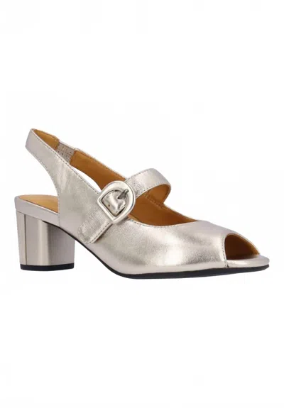 L'amour Des Pieds Women's Merryn Leather Pump In Champagne In Silver