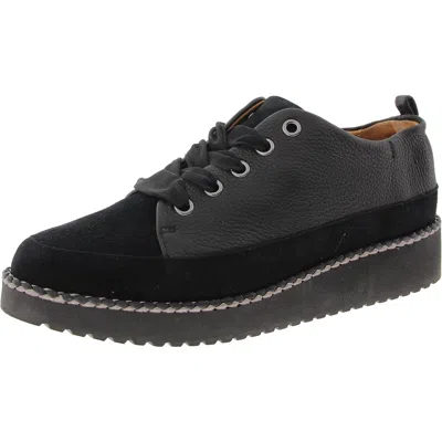 L'amour Des Pieds Zaina Womens Lace-up Leather Casual And Fashion Sneakers In Black