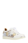L'amour Des Pieds Zeneta Embellished Sneaker In White/silver/gold