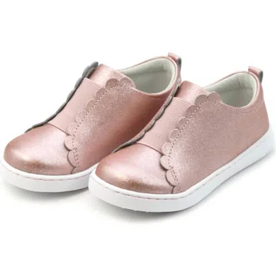 L'amour Kids' Girl's Phoebe Slip On Sneaker In Glitter Pink In Brown