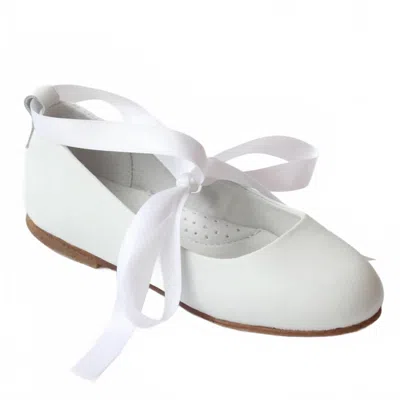 L'amour Kids' Girls Ballet Flat Shoes In White In Multi