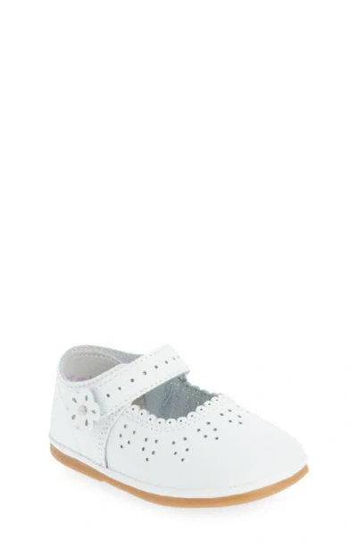 L'amour Kids' Mia Scallop Mary Jane Flat In White
