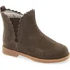 L'amour Kids' Nicola Scalloped Bootie In Brown