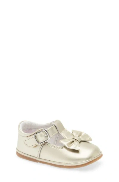 L'amour Kids'  Minnie Bow T-strap Shoe In Gold