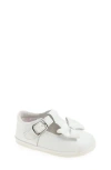 L'amour Minnie Bow T-strap Shoe In White