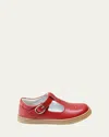 L'amour Shoes Girl's Chelsea T-strap Mary Jane Shoes, Baby/toddler/kids In Red
