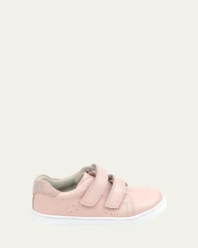 L'amour Shoes Girl's Kenzie Leather Sneakers, Baby/toddlers/kids In Holo