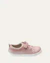 L'amour Shoes Girl's Natalie Metallic Sneakers, Baby/toddlers/kids In Pink
