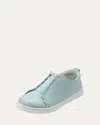 L'amour Shoes Girl's Phoebie Slip On Shoes, Baby/toddlers/kids In Light Blue