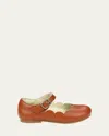 L'amour Shoes Kids' Girl's Sonia Scalloped Flats, Baby/toddlers In Cognac