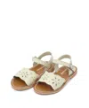 L'amour Shoes Girls' Augusta Embroidered Sandal - Toddler, Little Kid