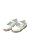 L'amour Shoes Girls' Chloe Classic Scalloped Leather Mary Jane - Baby, Toddler, Little Kid In White
