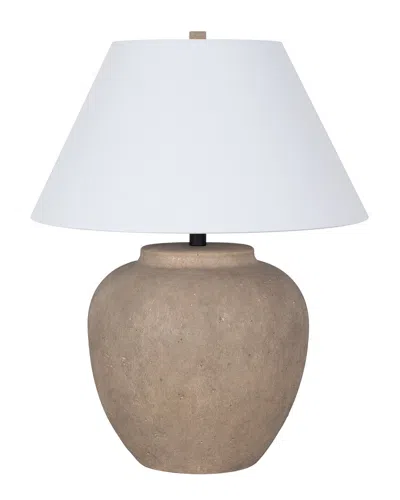 Lamps Per Se 26in Ceramic Table Lamp With Linen Shade In Neutral