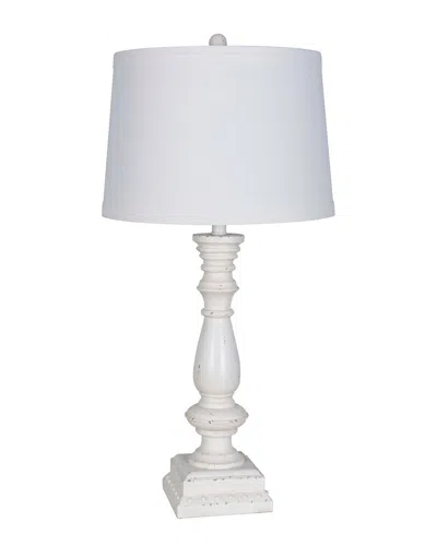 Lamps Per Se 32in Cottage Studded Table Lamp In White