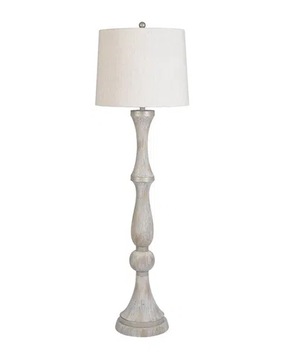 Lamps Per Se 60in Polyresin Floor Lamp With Linen Shade In Neutral