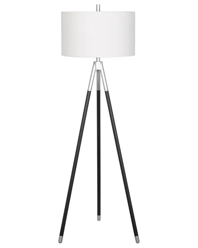 Lamps Per Se 62in Metal Floor Lamp With Linen Shade In White