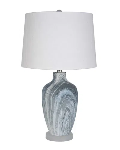 Lamps Per Se Set Of Two 28in Polyresin Table Lamps With Linen Shade In Gray