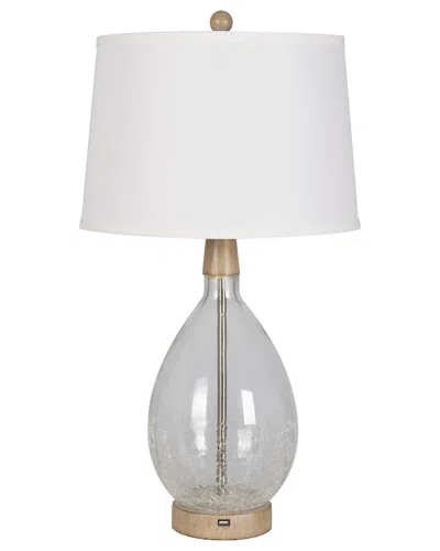 Lamps Per Se Set Of Two 28in Resin Table Lamps With Linen Shade In White