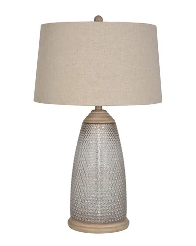 Lamps Per Se Set Of Two 29in Glass Table Lamps With Linen Shade In Brown