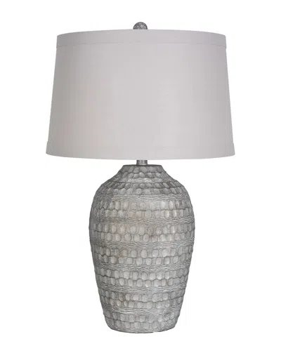 Lamps Per Se Set Of Two 29in Polyresin Table Lamps With Linen Shade In Gray