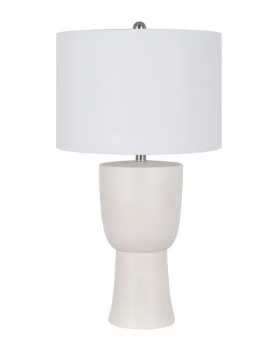 Lamps Per Se Set Of Two 30in Resin Table Lamps With Linen Shade In White