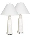 Lamps Per Se Set Of Two 30in Shutter Usb Polyresin Table Lamps