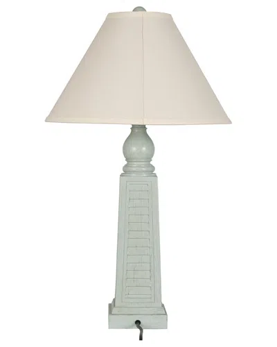 Lamps Per Se Set Of Two 30in Shutter Usb Polyresin Table Lamps In Gray