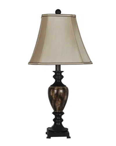 Lamps Per Se Set Of Two 31in Polyresin Table Lamps With Linen Shade In Brown