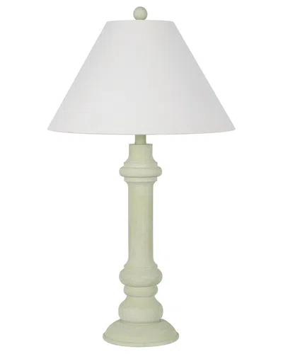 Lamps Per Se Set Of Two Polyresin 30in Table Lamps With Linen Shade In Green