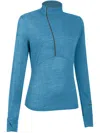 Lamunt Alexandra L/s Zip Tee Ii In Blue
