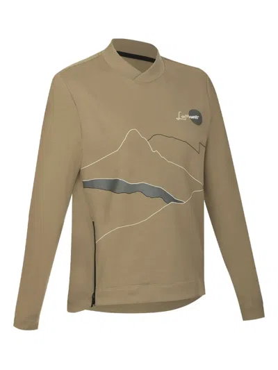 Lamunt Brown Erika Arty Relaxed High Sweater In Multi