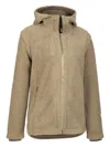 Lamunt Hooded Teddy-fleece Jacket In Brown