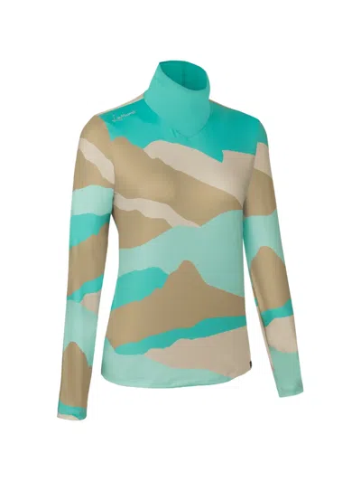 Lamunt Ivana Tech Arty Long-sleeved T-shirt In Green