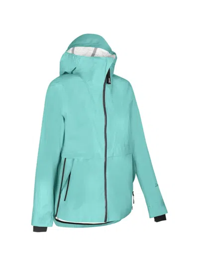 Lamunt Turquoise Linda 2.5 L High Collar Jacket In Blue