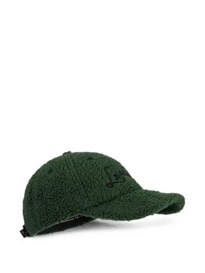 Lamunt Martha Cozy Fleece Embroidered Cap In Green