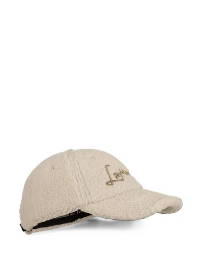Lamunt Martha Cozy Fleece-texture Embroidered Baseball Cap In Neutral