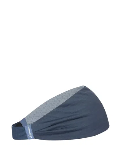 Lamunt Reversible Monogram Headband In Blue