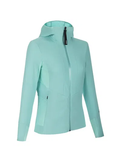 Lamunt Green Violet Full Zip Fitted Hoodie In Blue