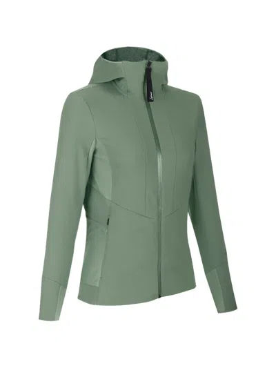 Lamunt Violet Hooded Zip-up Jacket In Green