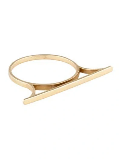 Pre-owned Lana 14k Bar Ring In Multicolor