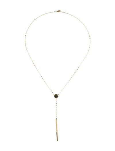 Pre-owned Lana 14k Chime Lariat Necklace, 18" In Multi