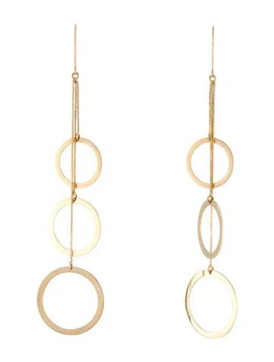 Pre-owned Lana 14k Circle Drop Earrings In Multi