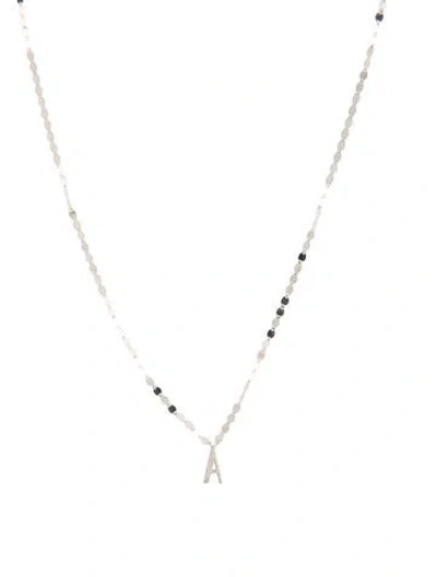 Pre-owned Lana 14k Diamond 'a' Initial Block Letter Pendant Necklace, 18" In Multicolor