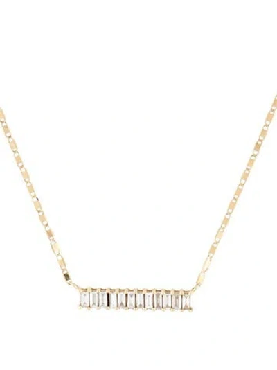 Pre-owned Lana 14k Diamond Bar Pendant Necklace In Multicolor