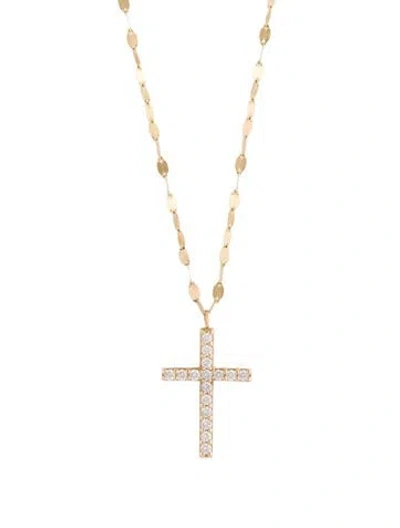 Pre-owned Lana 14k Diamond Cross Pendant Necklace, 18" In Multi