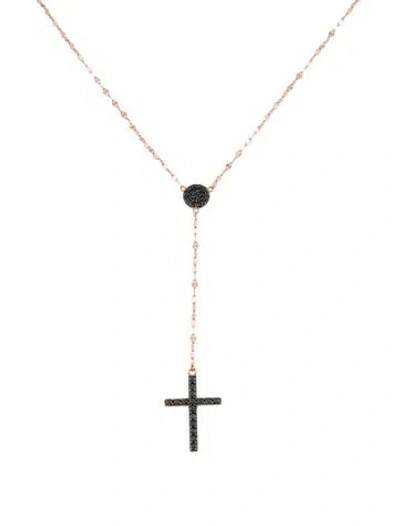 Pre-owned Lana 14k Diamond Crossary Lariat Necklace, 18" In Multi