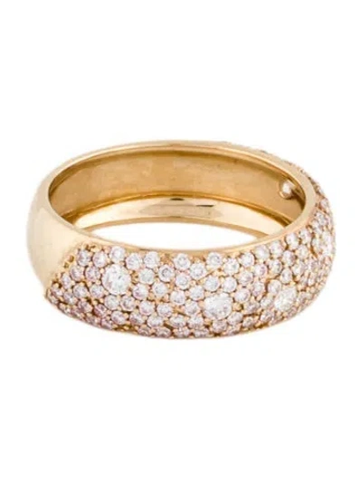 Pre-owned Lana 14k Diamond Curve Ring In Multicolor