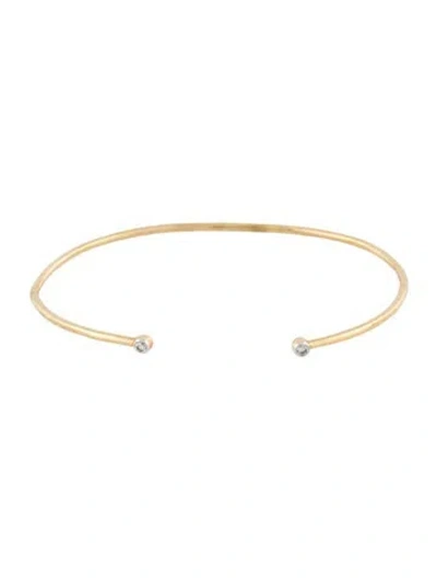 Pre-owned Lana 14k Diamond Echo Cuff Bracelet, 7.25" In Multicolor