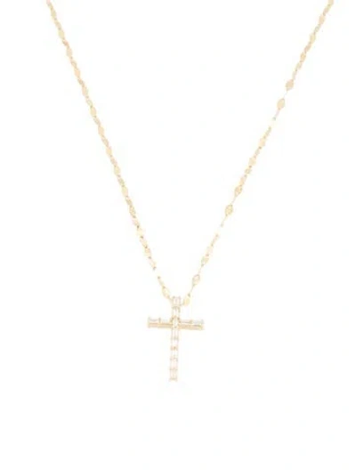Pre-owned Lana 14k Diamond Everyday Cross Pendant Necklace, 18" In Multi