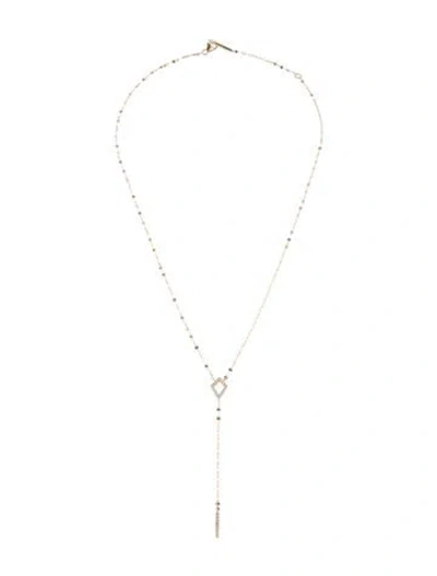 Pre-owned Lana 14k Diamond Flawless Kite Lavalier Necklace, 18" In Multi